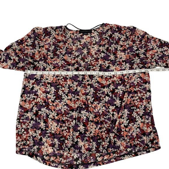 Sanctuary Cori‎ Wrapped Front Long Sleeve Floral Blouse Size M - Picture 8 of 9